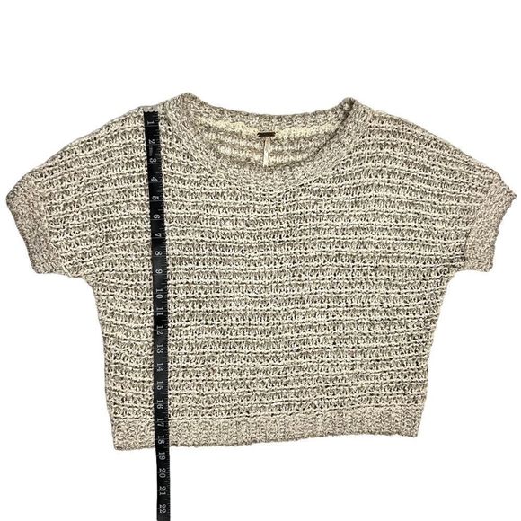 FREE PEOPLE Size XSmall Cotton Linen blend knit short sleeve knit top - Picture 5 of 11